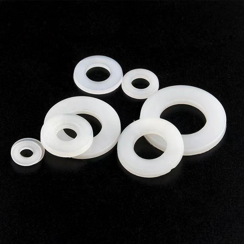 High quality white black plastic flat washer gasket ABS POM PA66 nylon plastic shim