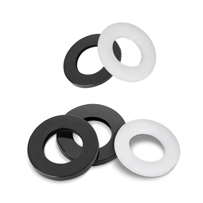 Wholesale m3 m4 m6 m8 m10 m12 POM PA66 white black plastic shims plastic washers nylon plain flat washer