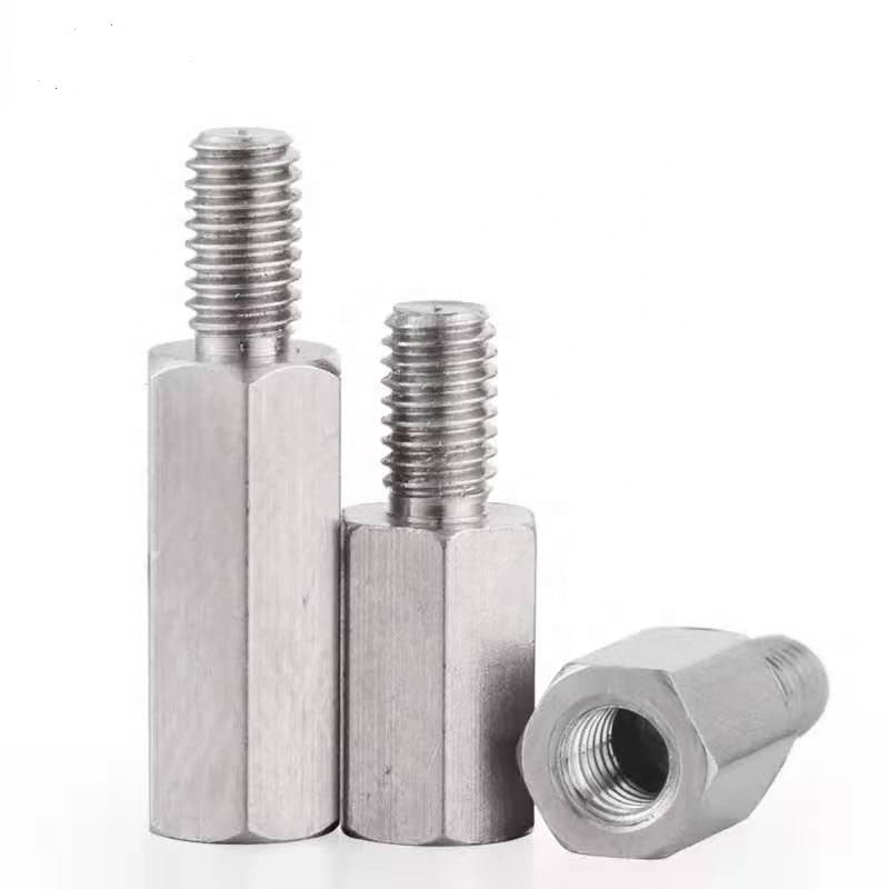 Customized high precision lathe turning male and female adjustable hex stainless steel standoff spacer