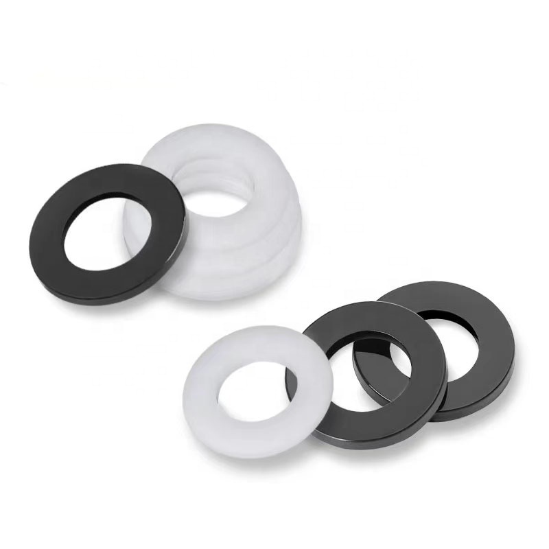 Wholesale m3 m4 m6 m8 m10 m12 POM PA66 white black plastic shims plastic washers nylon plain flat washer