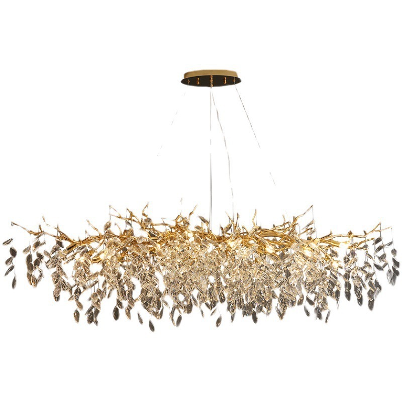 Luxury Villa Living Room Round Branch Light  Crystal Light Fixtures