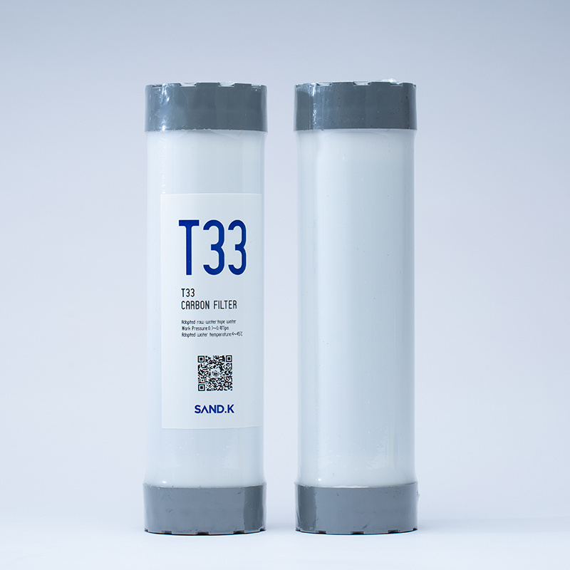 High Rejection Residential T33 Carbon Block Water Filter Cartridge 10/20 Inch