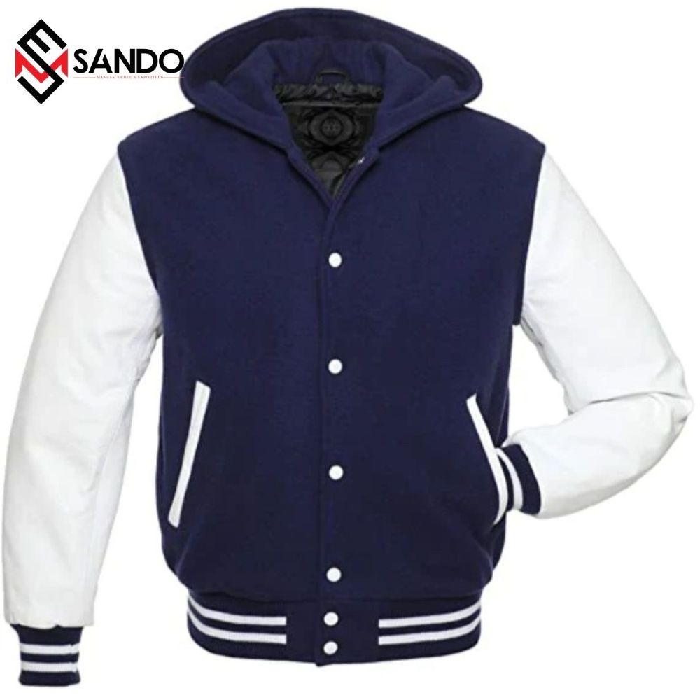 wholesale Custom Print Embroidered Varsity Jackets Custom Men Baseball Jacket Wholesale Letterman jacket with leather sleeves