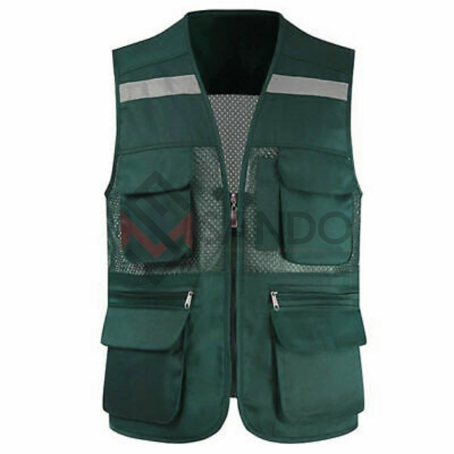 high visibility reflective safety vest with pockets and zipper Safety Vest Unisex clothing safety reflective vest