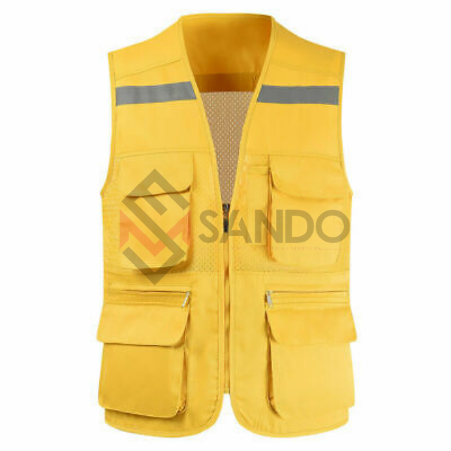 high visibility reflective safety vest with pockets and zipper Safety Vest Unisex clothing safety reflective vest