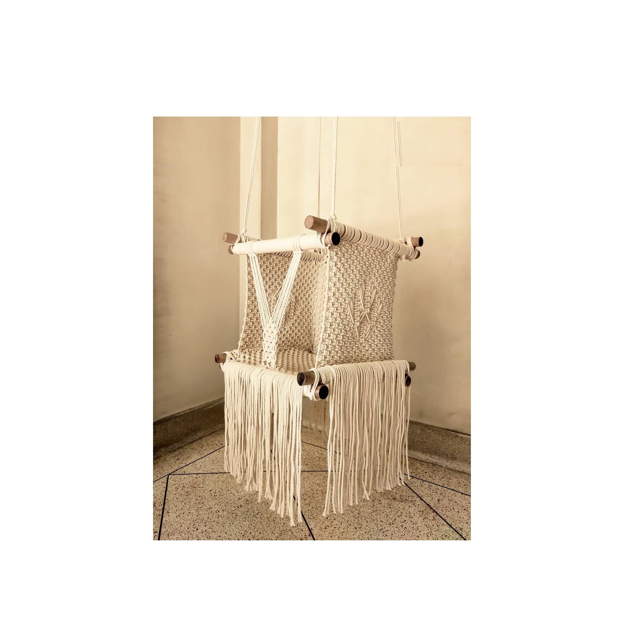 Professional Manufacture High Quality Goods Macrame Swing Cradle Baby Swings for Worldwide Export from India