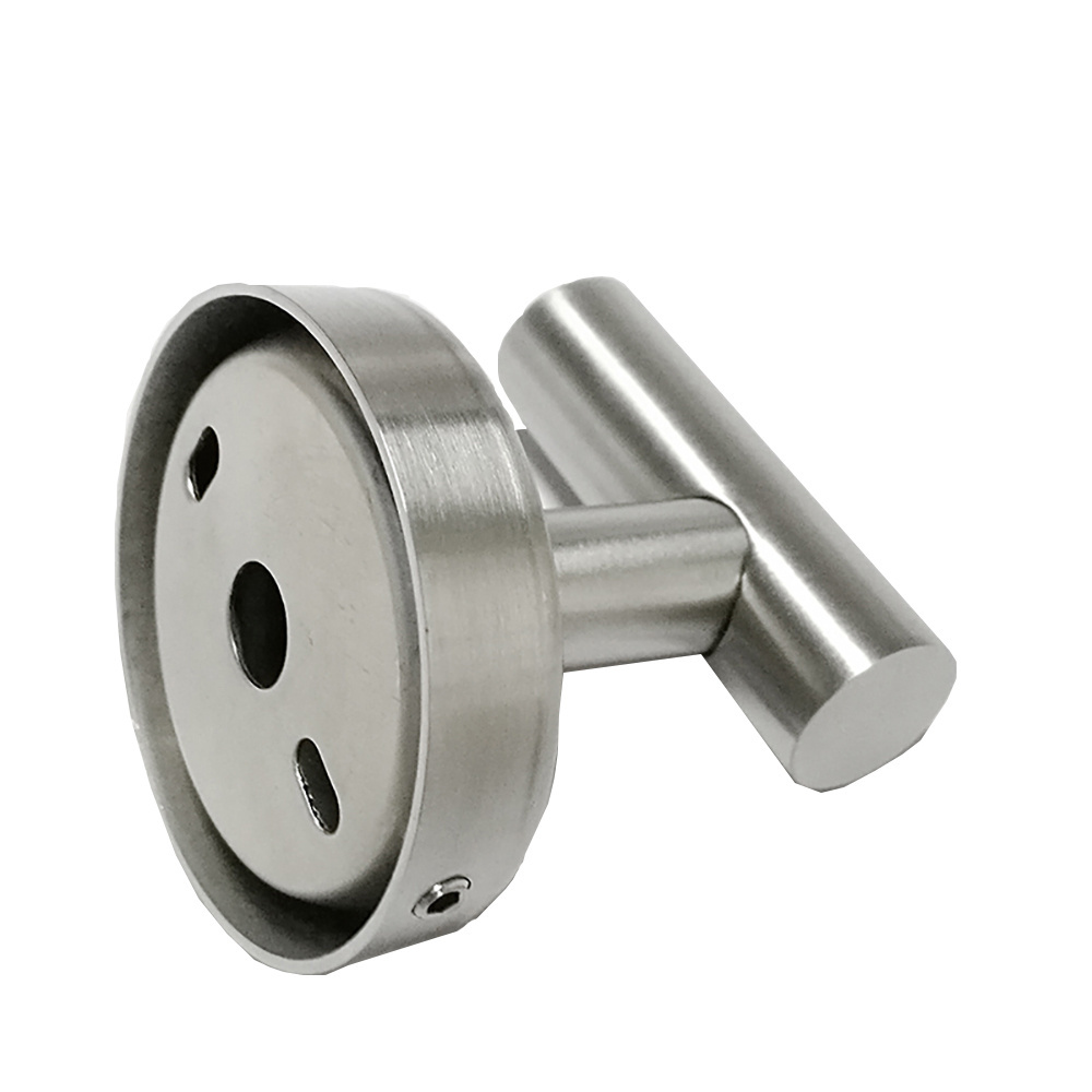 Modern Hand Towel Hook Brushed Nickel Robe Coat Clothes Hook Round for Kitchen Garage Hotel