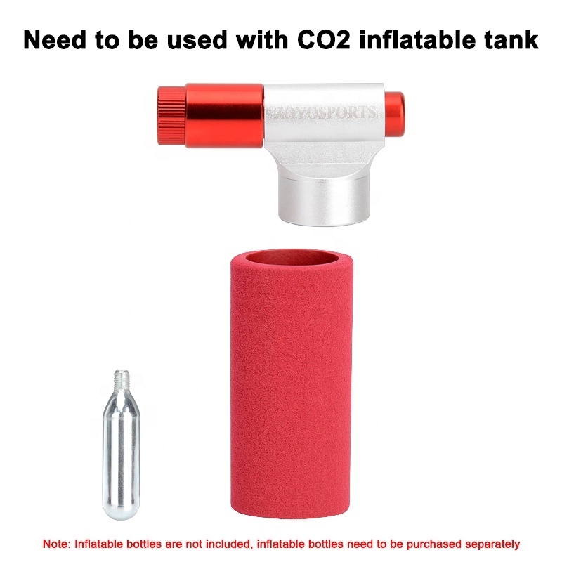 Mini CO2 Inflator Portable Bicycle Tire Pump For Road And Mountain Bikes - No CO2 Cartridges Included