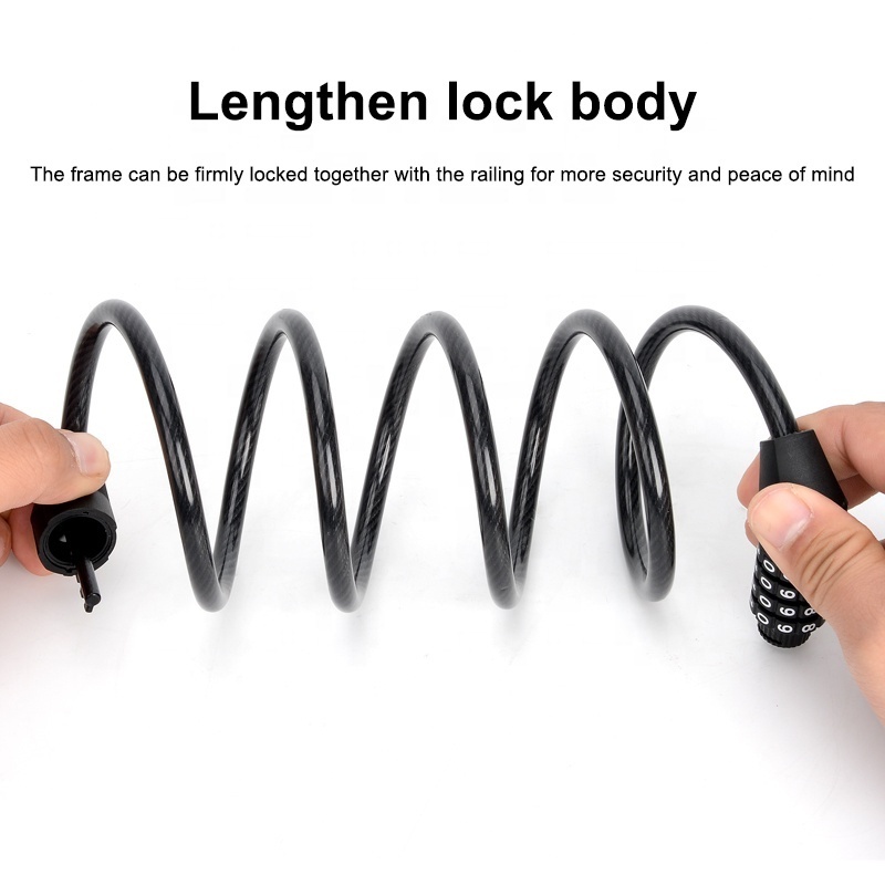 2022 Bike Cable Lock Portable Combination Lock  Universal Security Bicycle Combination Chain Lock