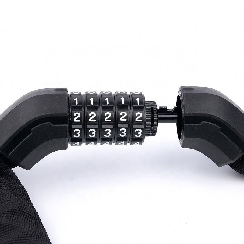 Hot Selling 5 Digit Combination Lock Heavy Duty Anti Theft Bicycle Chain Lock 1m Long Security Resettable Bike Locks