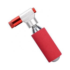 Guaranteed Red Mini CO2 Inflator Portable Bicycle Tire Pump For Road And Mountain Bikes - No CO2 Cartridges Included