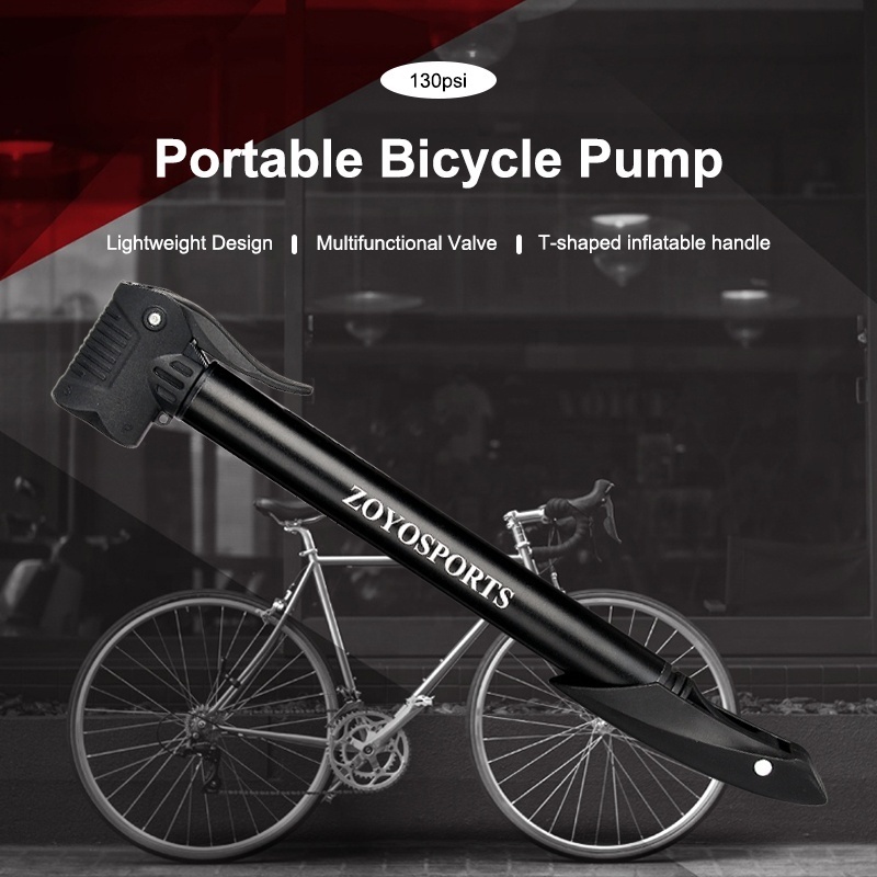 Mini Aluminum Alloy Bicycle Hand Pump High Performance Tire Inflator Portable Bike Pump