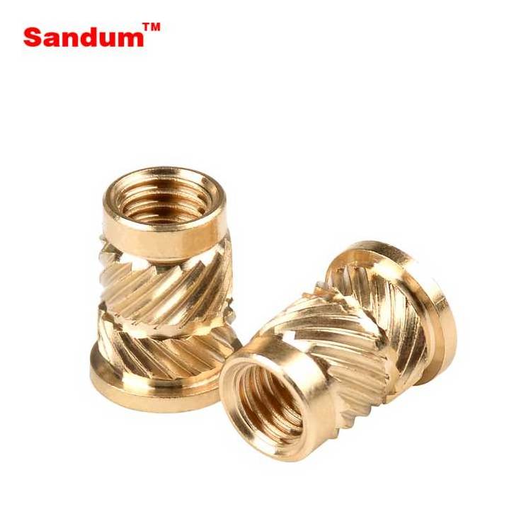 Chinese Manufacturer SupplingTop Classical Hot Melt Opposite Helical Knurled Brass Insert Nut