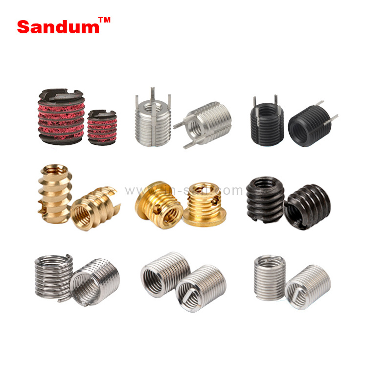 Stainless steel aluminum self tapping coil thread inserts for metal