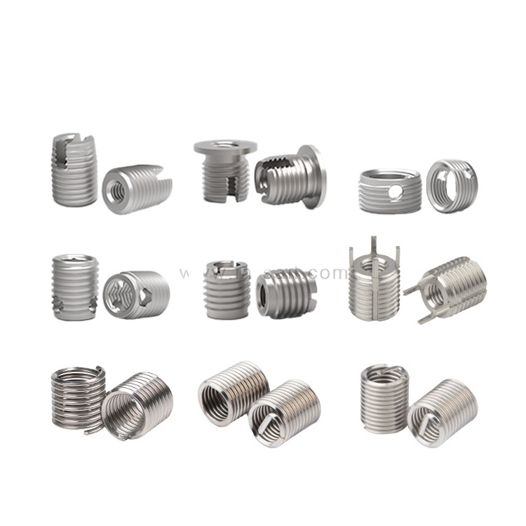 Stainless steel aluminum self tapping coil thread inserts for metal