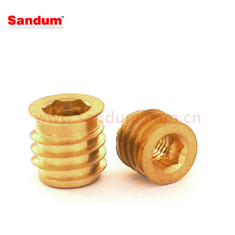 Screw inserts for wood metal threads in round helical wood/plastic/ultrasonic inserted nut