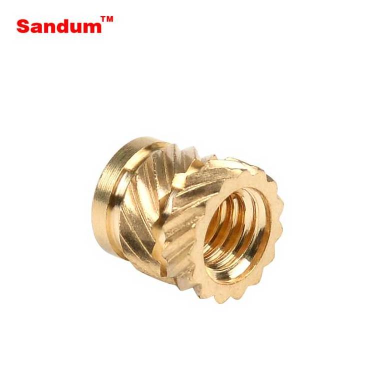 Chinese Manufacturer SupplingTop Classical Hot Melt Opposite Helical Knurled Brass Insert Nut