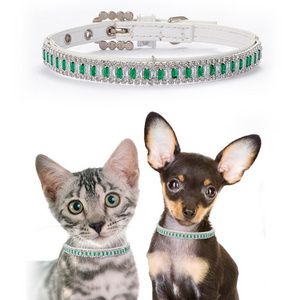 2023 Pet Supplies Leash Collar Diamond Cat Necklace Small Dog Rhinestone Collar Accessories