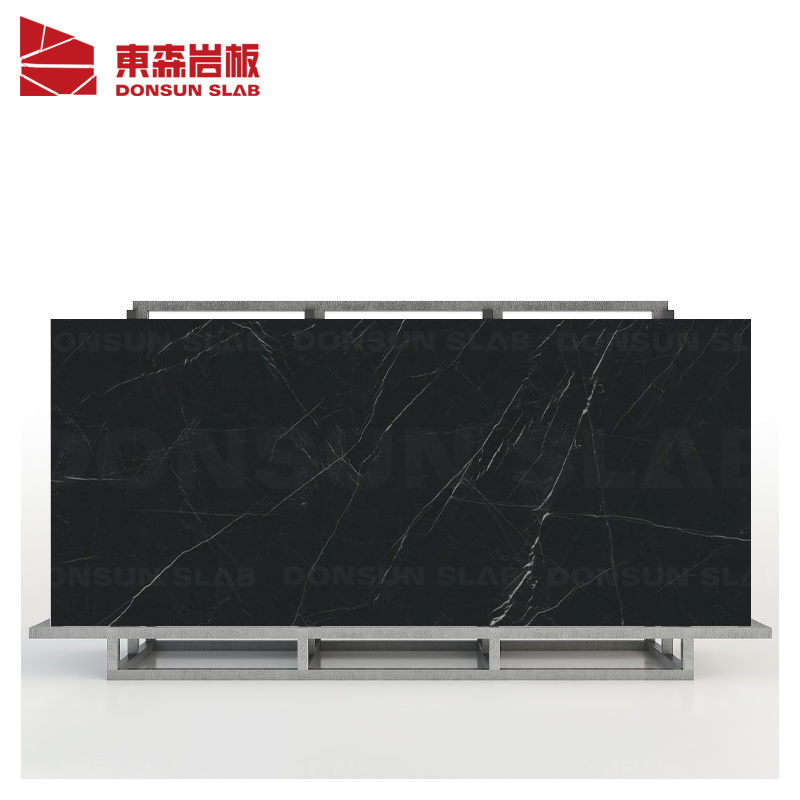 Big Black Marble Slabs Sintered Stone Large Sides Matt 1200*2700*9mm Porcelain Polished Glazed Slabs For Wall