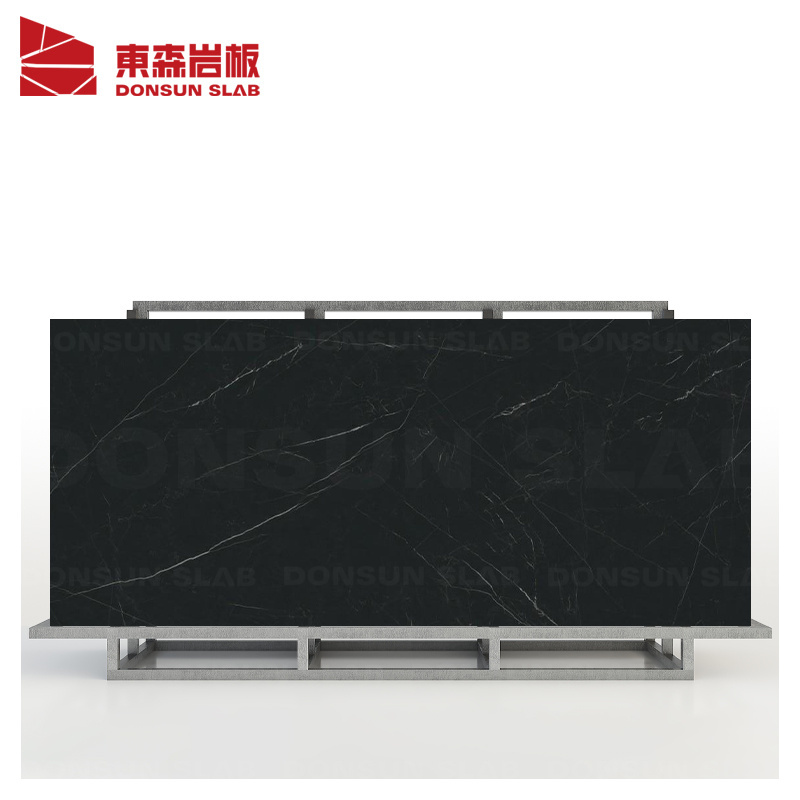 Big Black Marble Slabs Sintered Stone Large Sides Matt 1200*2700*9mm Porcelain Polished Glazed Slabs For Wall