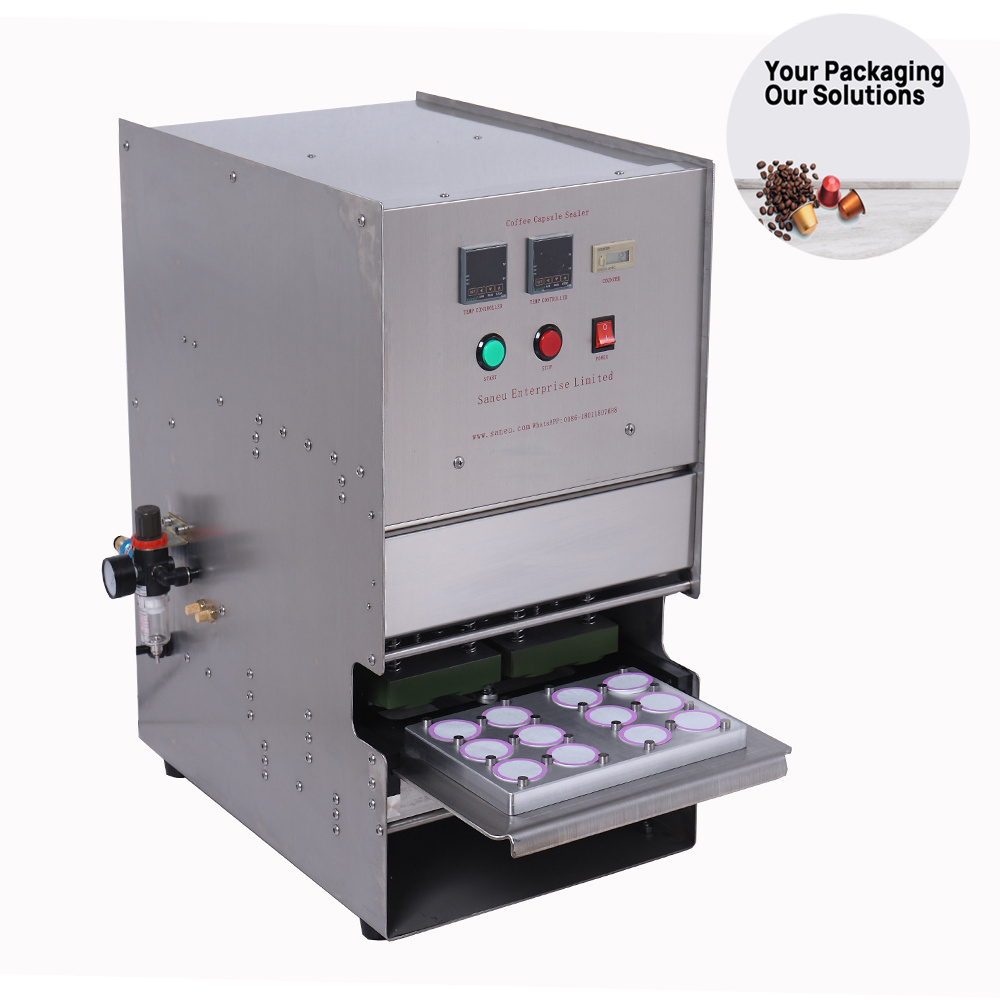 Auto K Cup Sealer Coffee Sealing Machine Auto intelligent Heat Sealing Electrical Pneumatic High Production