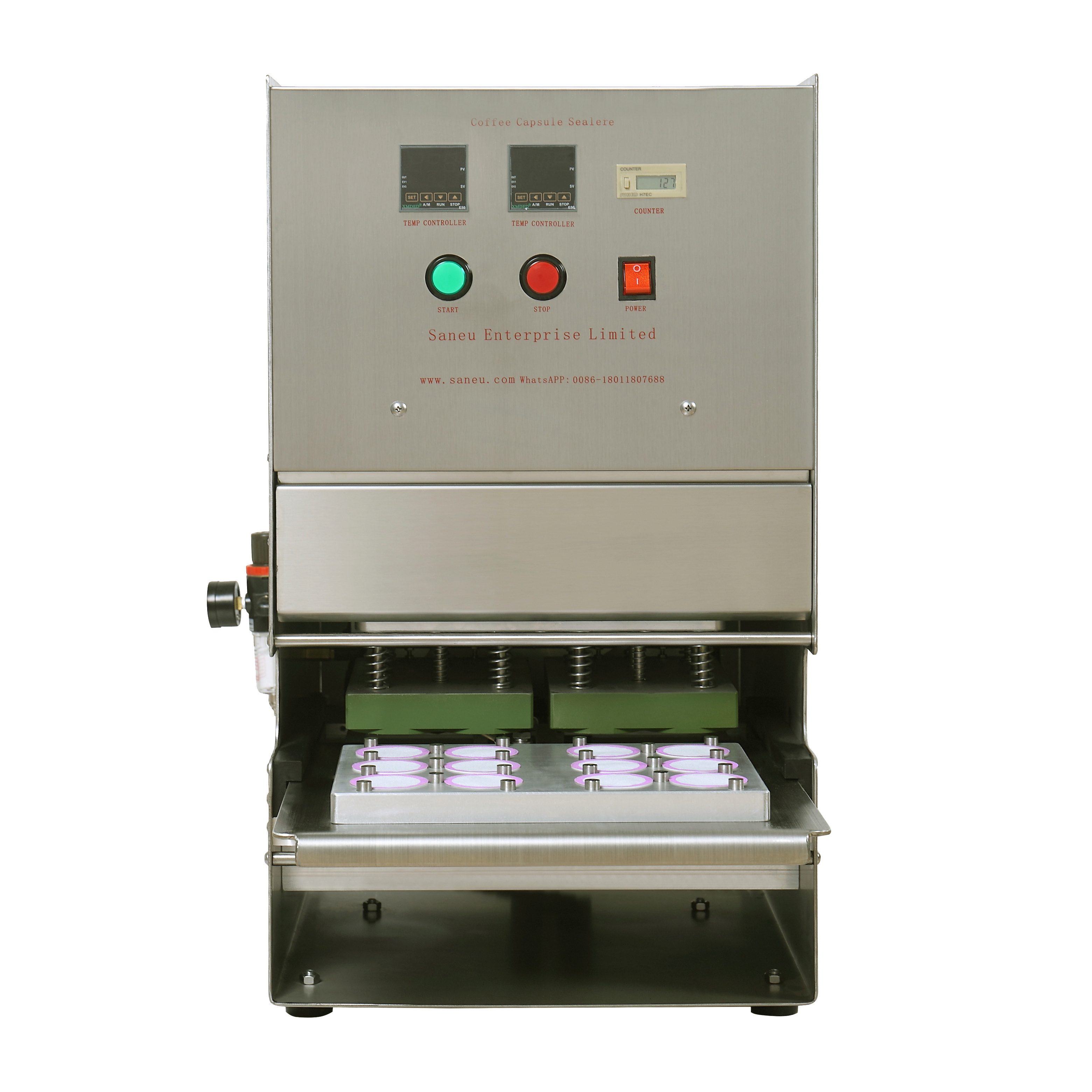 Auto K Cup Sealer Coffee Sealing Machine Auto intelligent Heat Sealing Electrical Pneumatic High Production