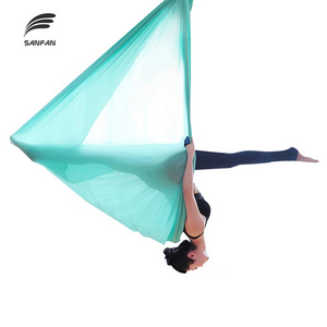 SANFAN Professional Flying Aerial Swing Silk Fabric Foldable 5m Ultra Strong Elastic Trapeze Yoga Swing Hammock Sling Stand