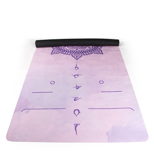 SANFAN New designed outdoor exercise thin mat light weight natural rubber microfiber suede yoga mat foldable travel yoga mat