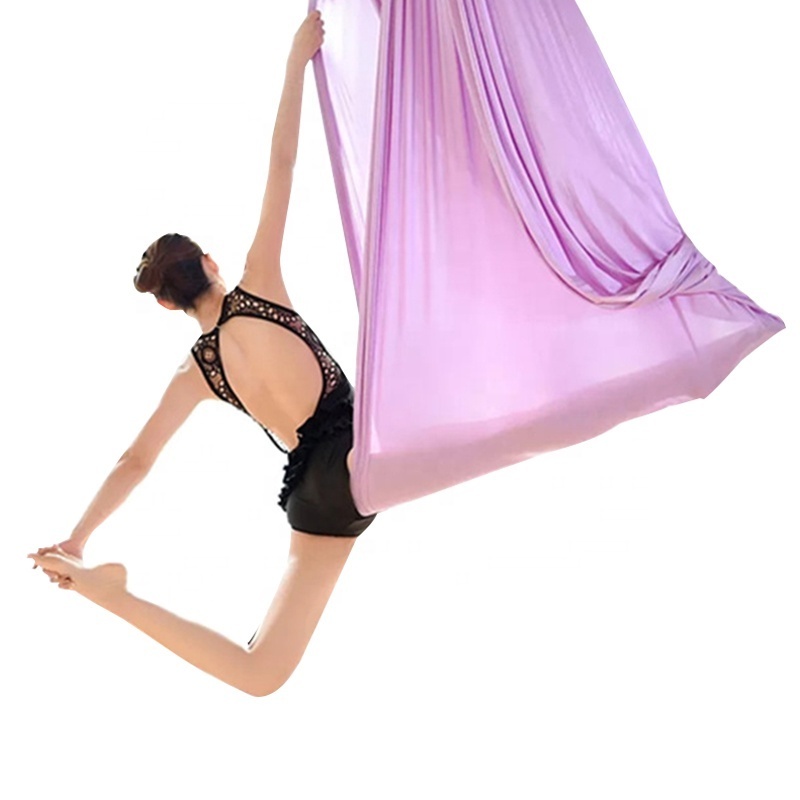 SANFAN Professional Flying Aerial Swing Silk Fabric Foldable 5m Ultra Strong Elastic Trapeze Yoga Swing Hammock Sling Stand