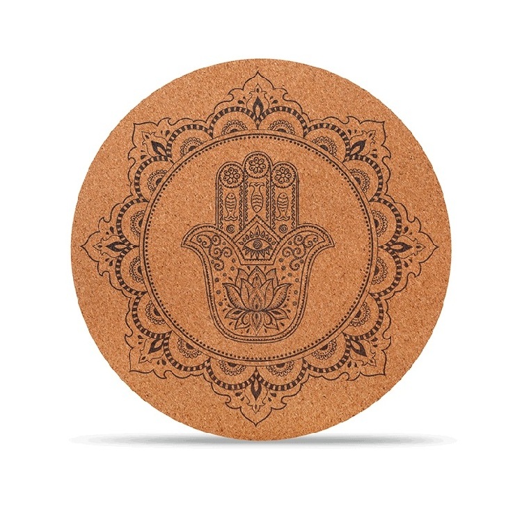 High Quality Eco Friendly Round Cork Rubber Yoga Mat