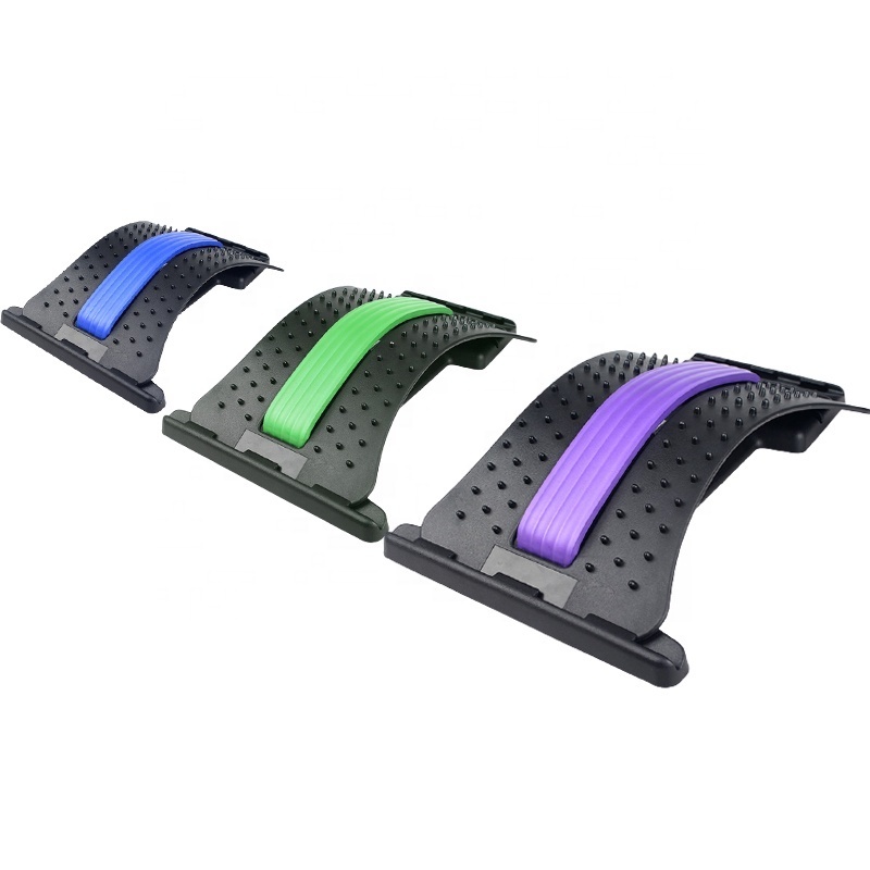 Multi Level Support Lower Lumbar Back Massager Stretcher Posture Corrector Magnetic Adjustable Spine Deck Device