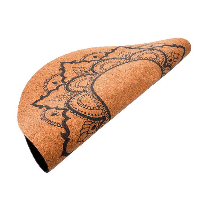 High Quality Eco Friendly Round Cork Rubber Yoga Mat