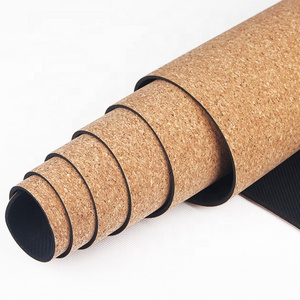 Premium fitness yoga equipment eco friendly waterproof gym thick material best natural rubber cork yoga mat with custom logo