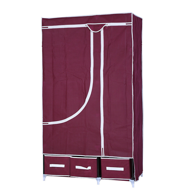 Wholesale Folding Non-woven Cloth Fabric Wardrobe Storage Cabinet Portable Closet Bedroom Furniture Wardrobe