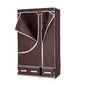 Wholesale Folding Non-woven Cloth Fabric Wardrobe Storage Cabinet Portable Closet Bedroom Furniture Wardrobe