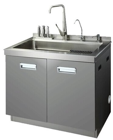 304 stainless steel kitchen sink free standing sink with Kitchen waste disposal