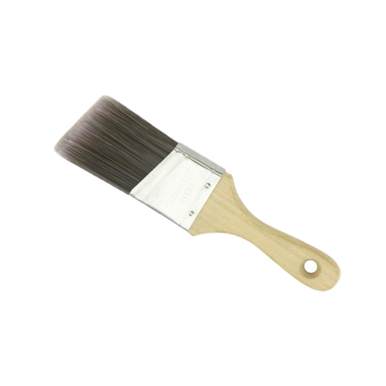 Short Wooden Handle Painting Tools Wall Paint Brush with PP Filaments Mixed Boar Bristle Brush