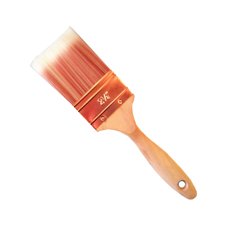 Short Wooden Handle Painting Tools Wall Paint Brush with PP Filaments Mixed Boar Bristle Brush