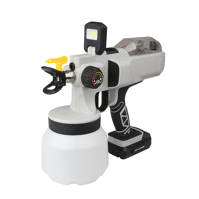 Sanfine Repair Tools Airless Paint Spray Machine Handheld Paint Sprayer Cordless Li-battery Electric Spray Gun with LED Light