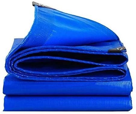 Blue Tarps Heavy Duty Waterproof PE Tarpaulin Durable Sheet Roll Cover Polyethylene Woven Fabric with Reinforced Edges