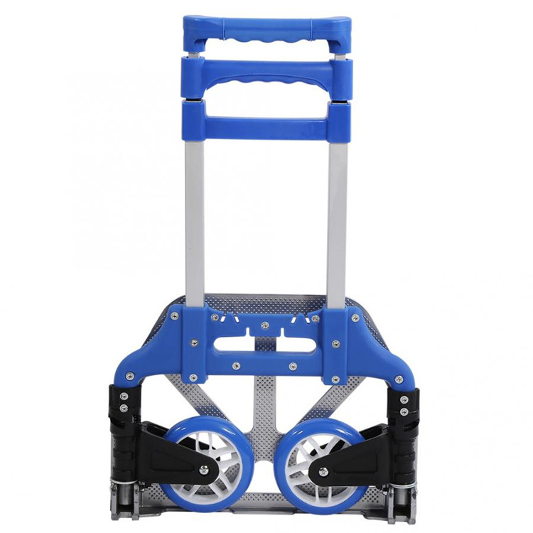 Heavy Duty Portable 200kg Capacity Cart Multi Functional Aluminum Alloy Folding Hand Truck and Dolly Trolley for Travel Shopping