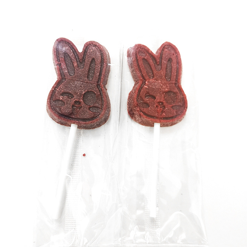 Bunny Shaped Hard Fruit Candy Mixed Hawthorn Sweet Lollipop Children Leisure Hawthorn Cakes Snacks (Original&Mulberry) 100g