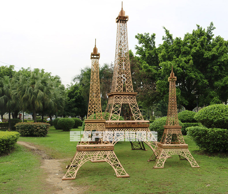 handmade large wrought iron metal sculpture ornaments of The Eiffel Tower for home or garden indoors and outdoors