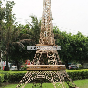 handmade large wrought iron metal sculpture ornaments of The Eiffel Tower for home or garden indoors and outdoors