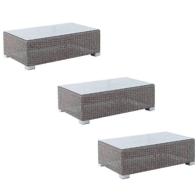 Top outdoor coffee table with rattan wicker modern contemporary style wholesale price furniture handmade from Indonesia