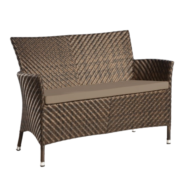 Rattan wicker sofa bench with soft cuhion outdoor furniture contemporary design garden sofa wholesale price product