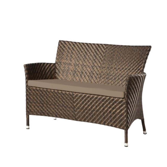 Rattan wicker sofa bench with soft cuhion outdoor furniture contemporary design garden sofa wholesale price product