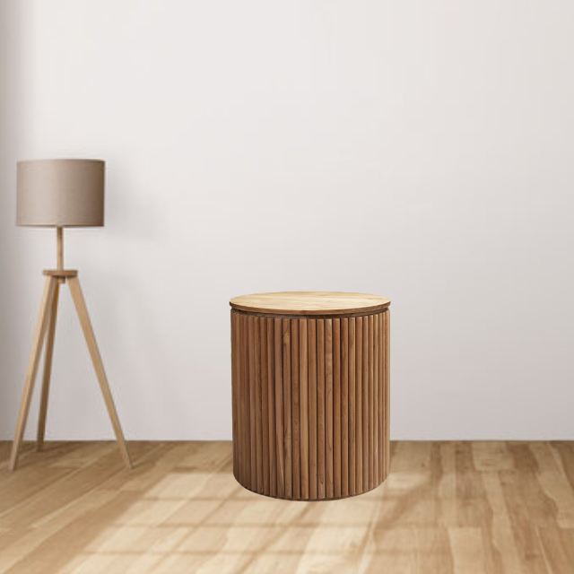 New Product Modern Simple Living room Natural color wood round Side Table modern coffee tables for Hotel Customized Product