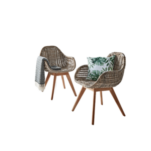 Rattan wicker and solid wooden garden sofas one seat outdoor furniture patio chair balcon chair handmade at best price