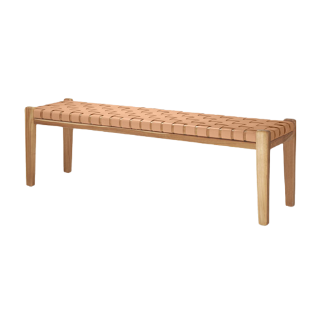 Ottoman bench legs solid wooden and rattan seat for outdoor furniture gadren ottoman patio ottoman direct factory